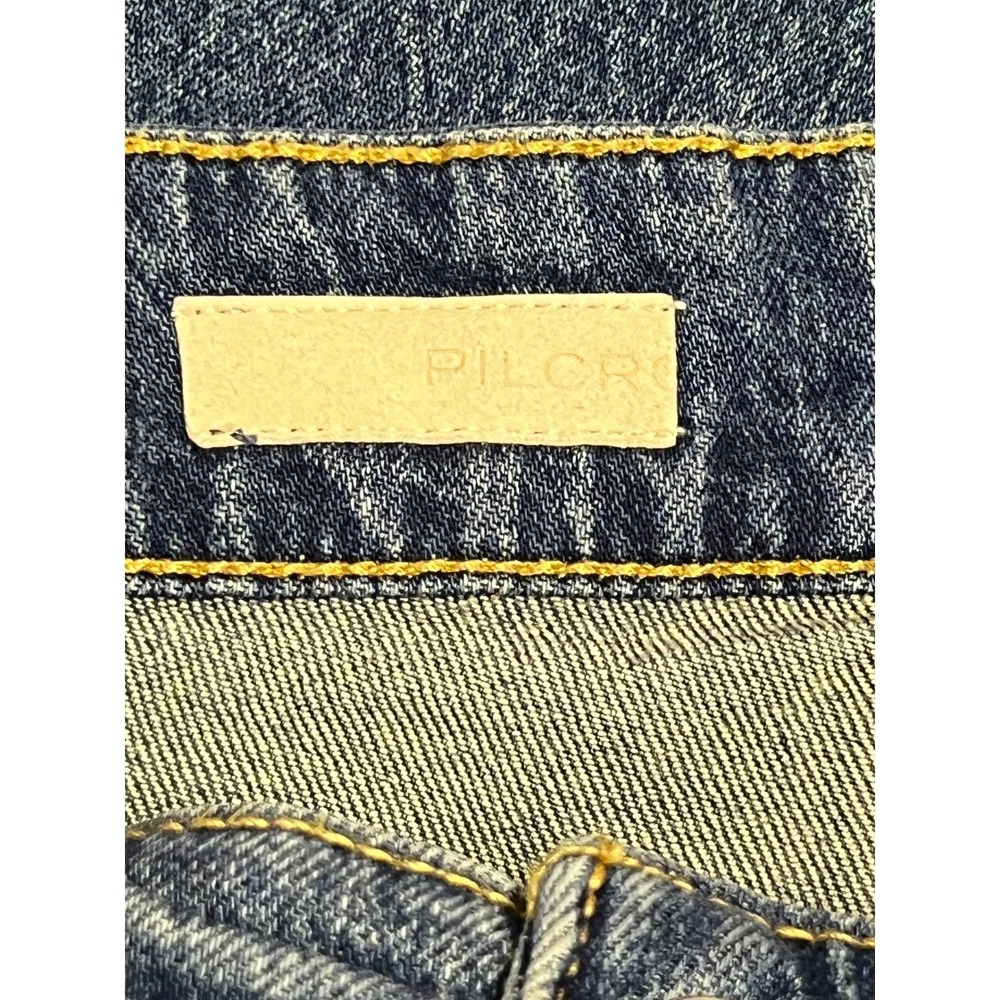 Pilcro and the Letterpress Blue Patchwork Cropped Jeans - Picture 2 of 12